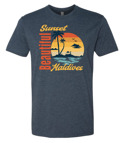 Beautiful Sunset Maldives Graphic T-Shirt