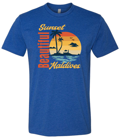 Beautiful Sunset Maldives Graphic T-Shirt