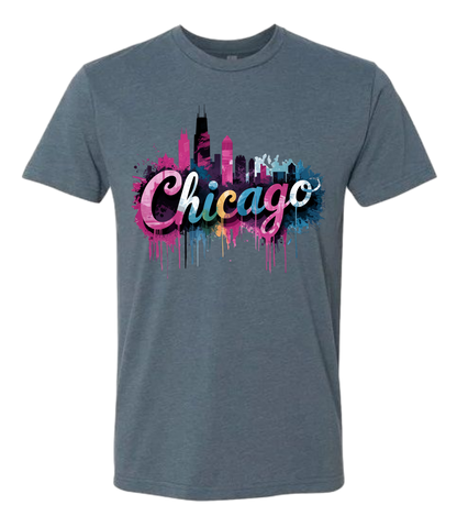 Chicago Skyline Graffiti