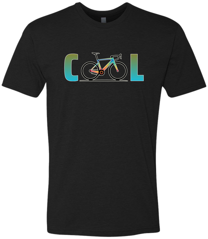 A Bicycle showing the word COOL front and center, the letters O come from the bicycle tires