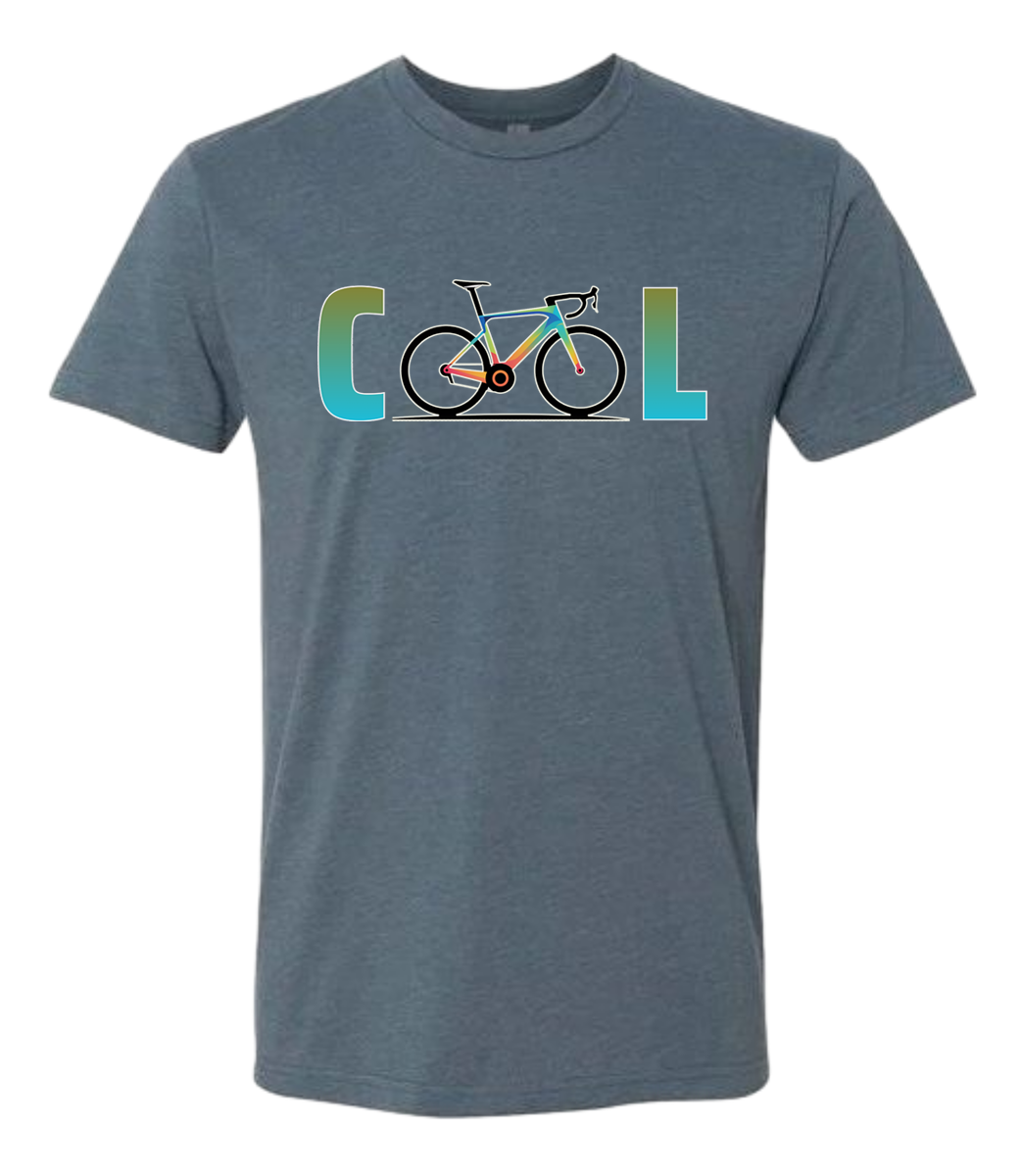 A Bicycle showing the word COOL front and center, the letters O come from the bicycle tires
