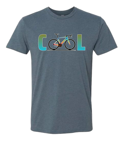 A Bicycle showing the word COOL front and center, the letters O come from the bicycle tires