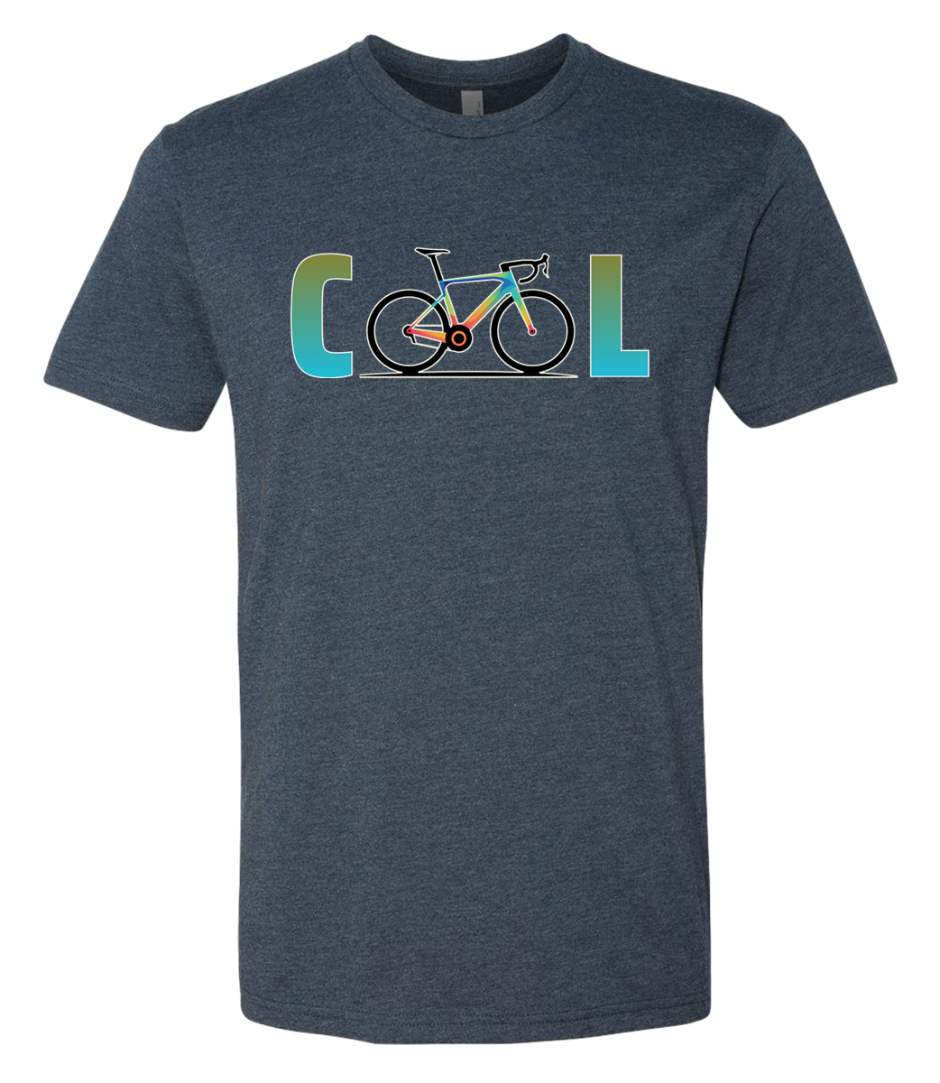 A Bicycle showing the word COOL front and center, the letters O come from the bicycle tires