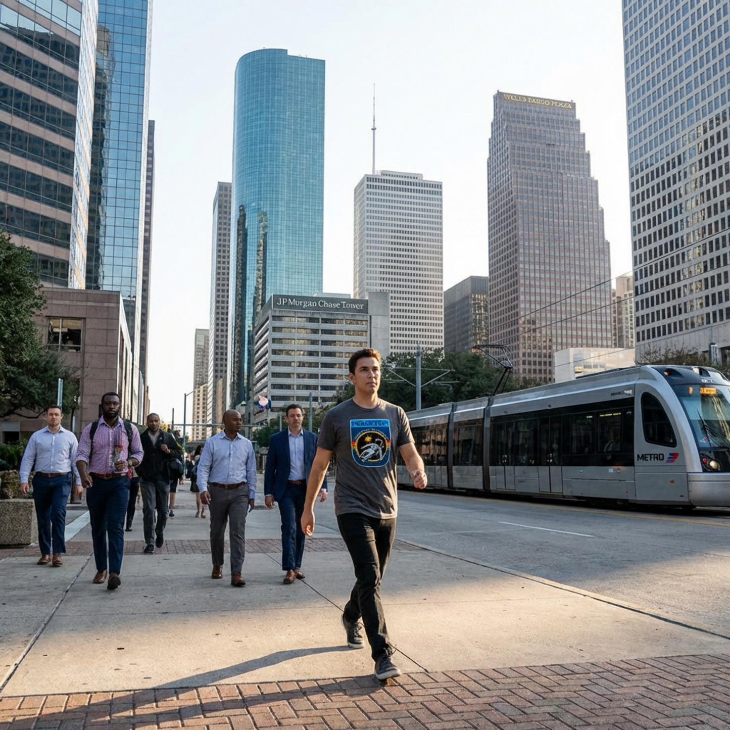 Houston Flying Astronaut