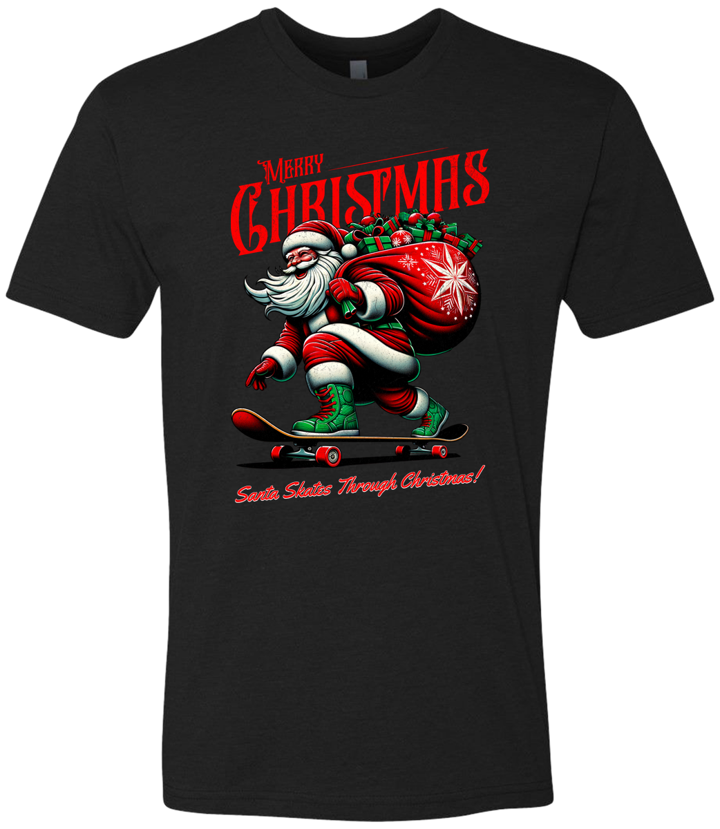 Christmas Santa on Skates