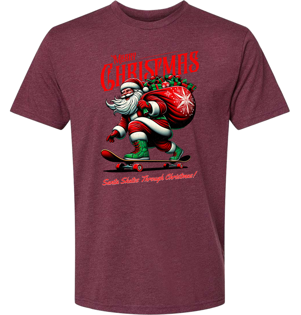 Christmas Santa on Skates